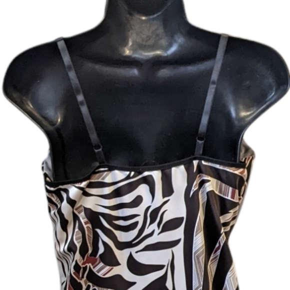 Nwt Fagioni animal print satin chemise slip dress medium - Picture 5 of 9